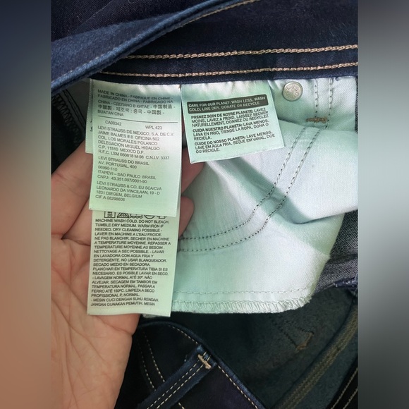 Levi Curvy 529 Skinny Leg Dark Blue - Picture 5 of 9